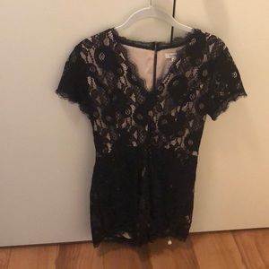 Black lace romper
